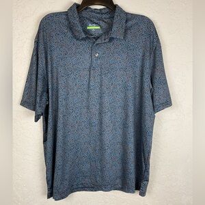 Men’s Ben Hogan Performance Golf Polo Size Xl Black Blue Gray
